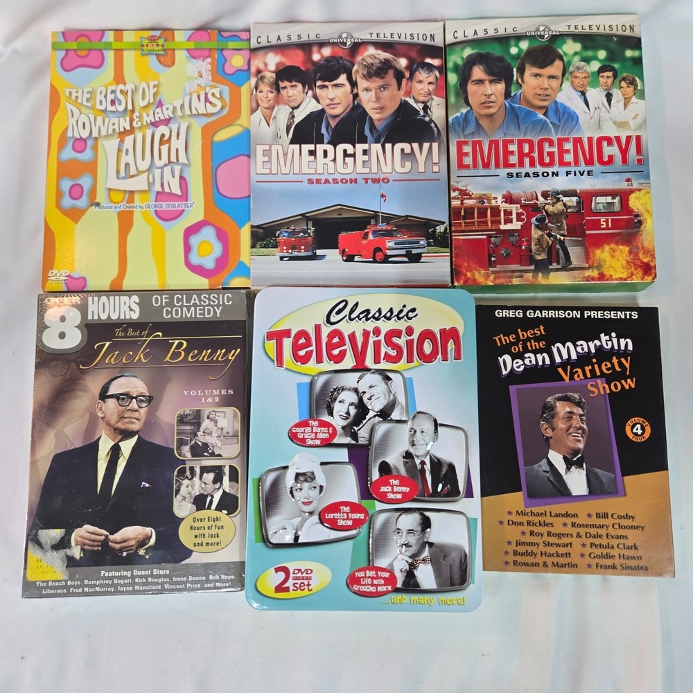 Classic TV Lot of 6 Dean Martin Jack Benny Emergency! George Burns Bold Journey
